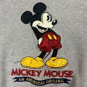 Disney Store Mickey Mouse Sweatshirt Unisex Crewneck Embroidered Vintage